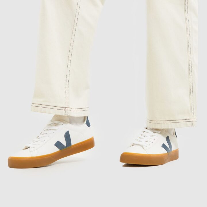 Men's Veja Shoes with Gum Sole in White