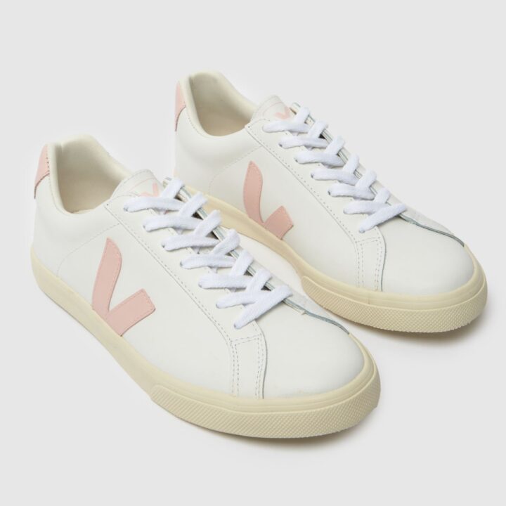 White and Pink VEJA women's trainer