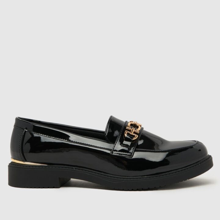 womens schuh larsa patent loafer in black
