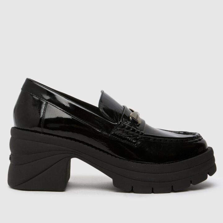 edie heeled loafer low heels in black