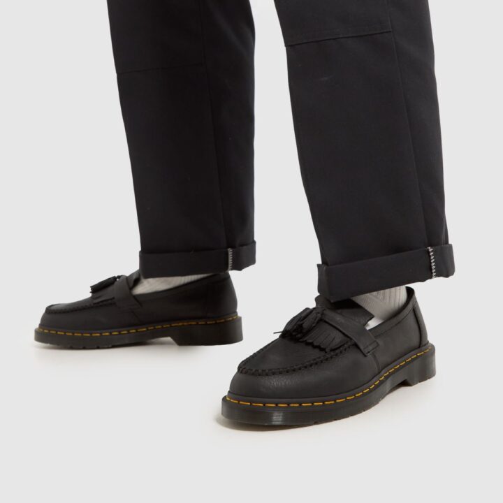 adrian tassel loafer shoes in black