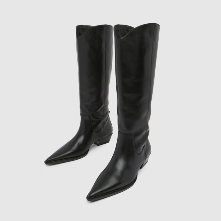 Vagabond classic high western boots in black