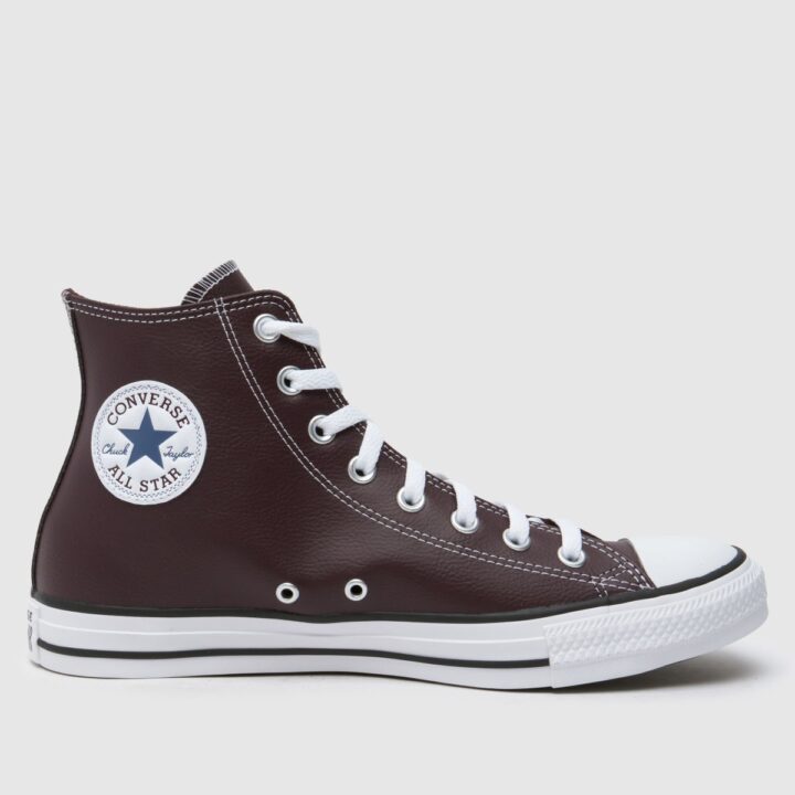 Converse All Star Hi Leather Burgundy 