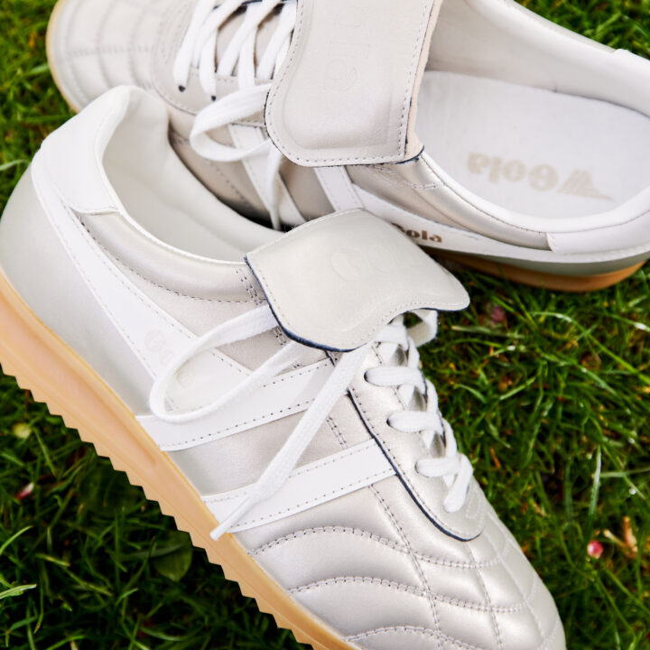 Silver Gola trainers.