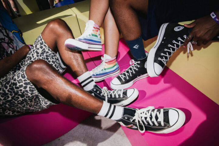 A group of people wearing Converse trainers from Converse ‘Proud to Be’ collection.