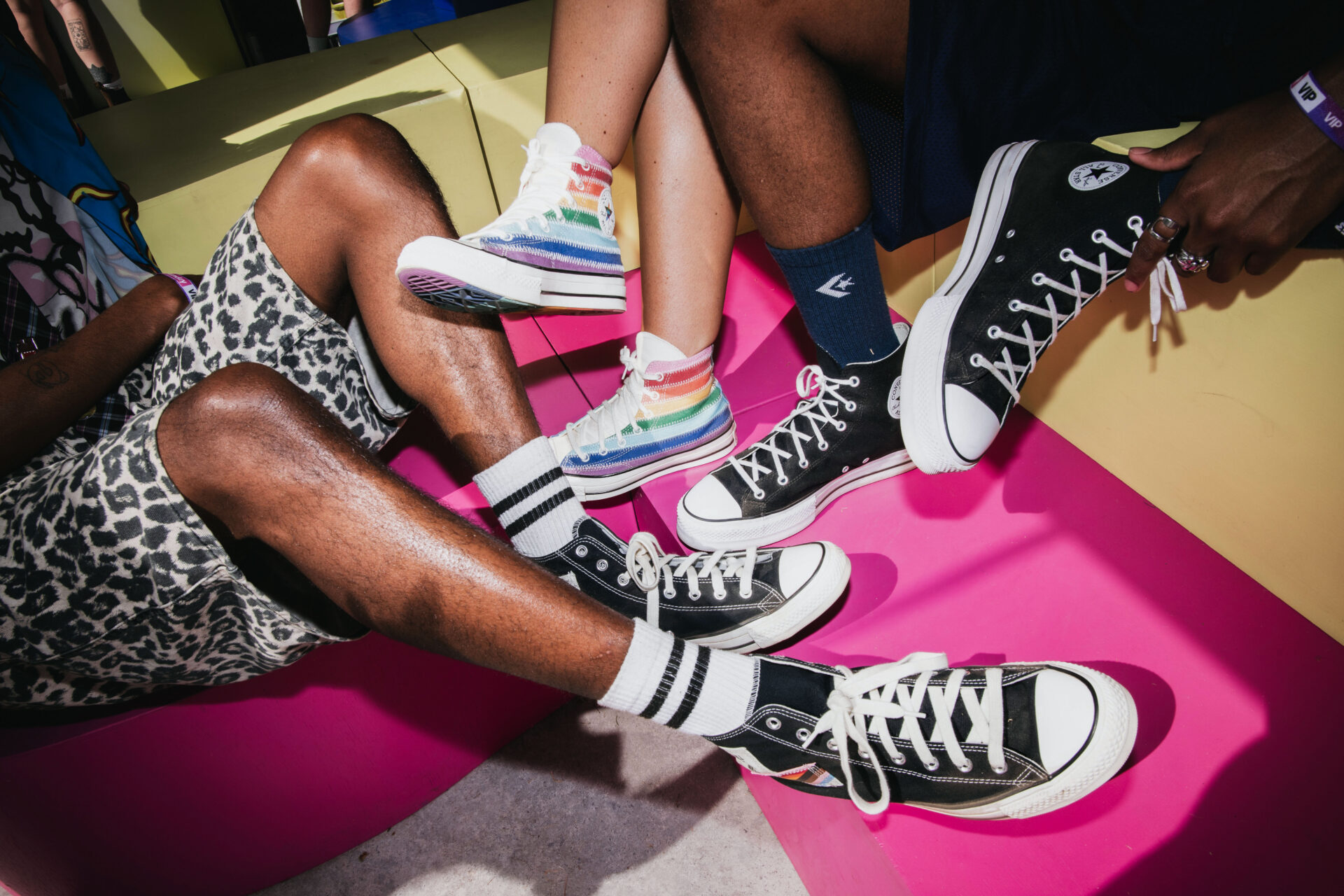 A group of people wearing Converse trainers from Converse  ‘Proud to Be’ collection.